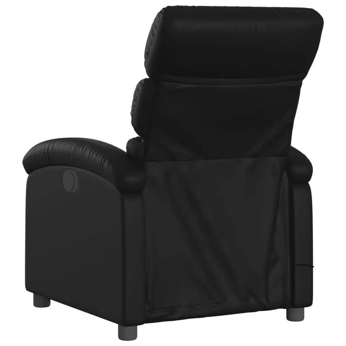 Black Faux Leather Massage Recliner Chair